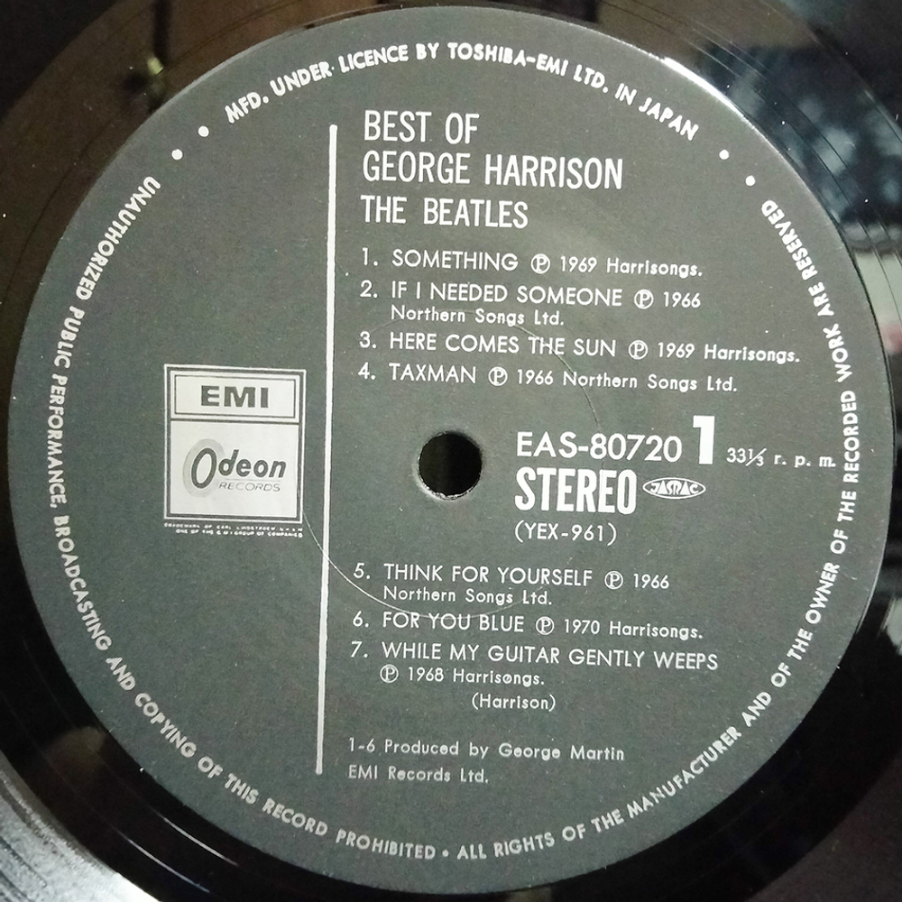George Harrison / The Best Of George Harrison (LP)