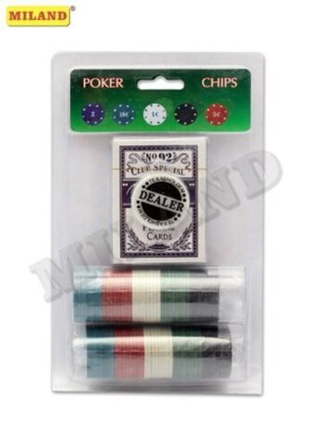 Набор для покера "Дорожный" 80 фишек, европодвес