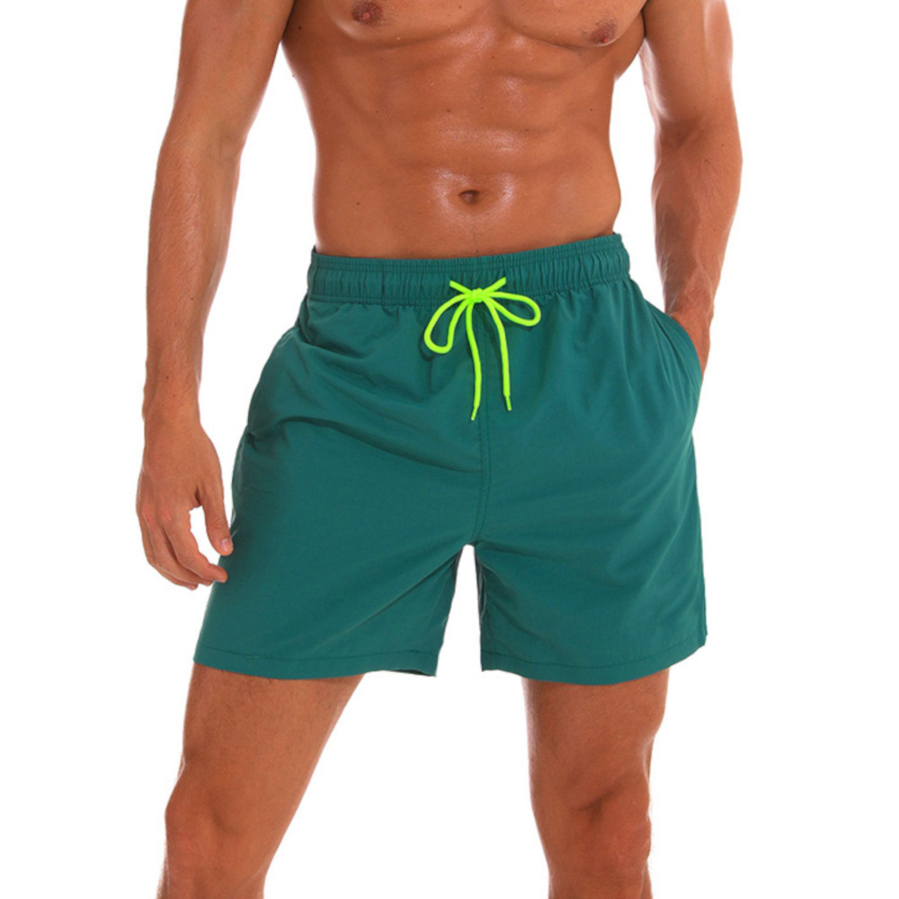 Зеленые мужские пляжные шорты (Размер: M) (Цвет: зеленый)