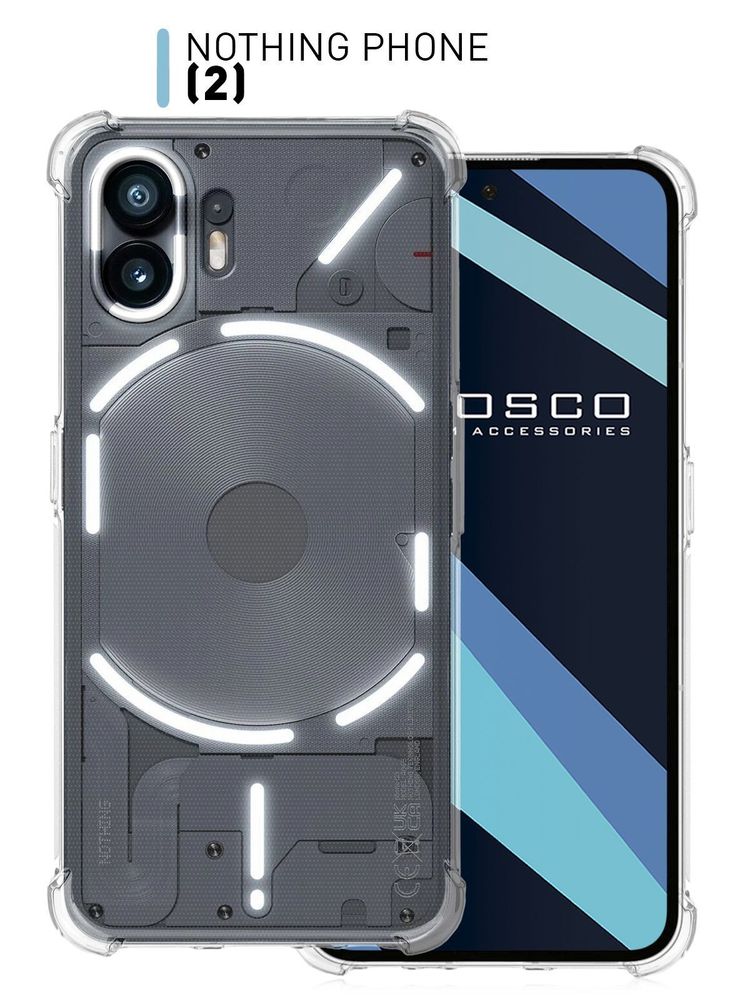 Чехол ROSCO для Nothing Phone (2) (арт. NO-PH(2)-COLOURFUL-BLACK)