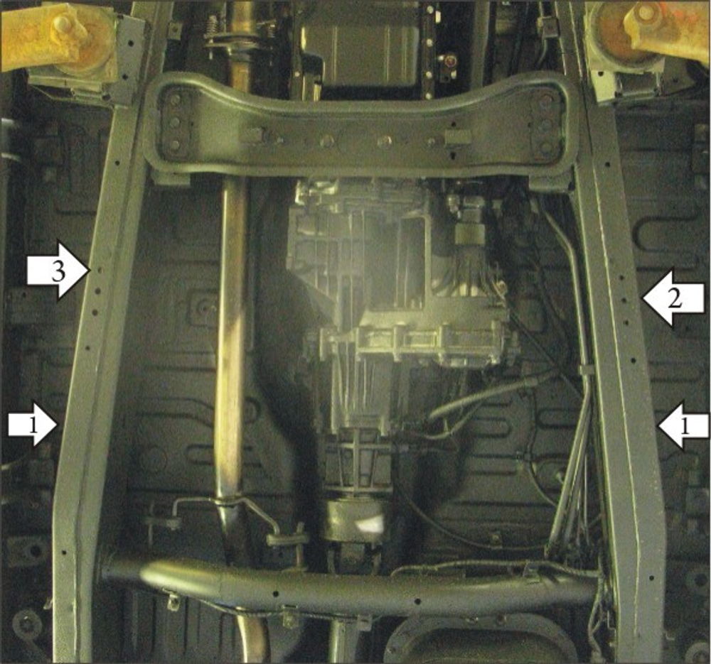 Защита Разд. коробки. 3 мм, Сталь. для Mitsubishi Pajero Sport II 2008-2011, Mitsubishi Pajero Sport II 2012-2016 MOTODOR.11316