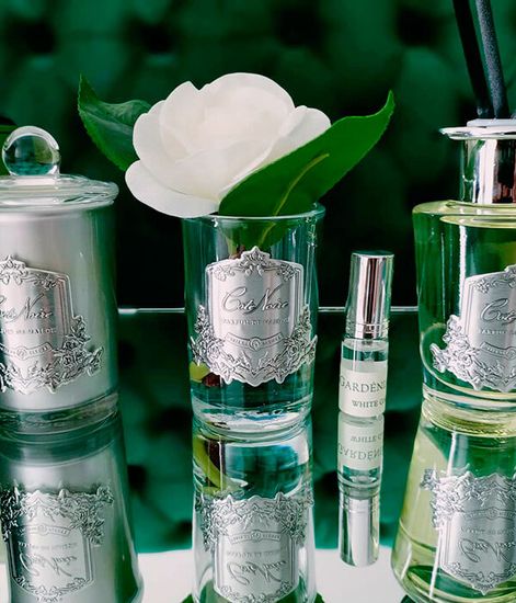 Ароматизированная гардения в прозрачной вазе, Cote Noire