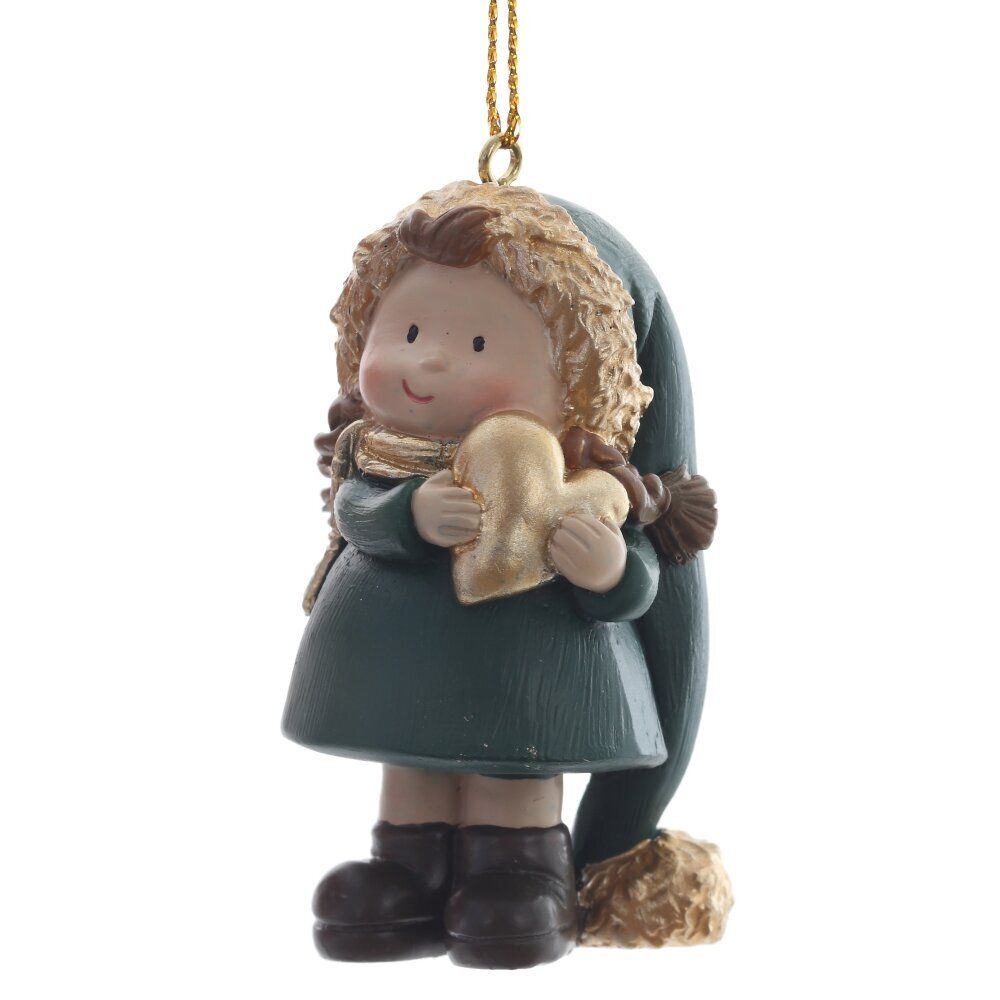 GAEM Фигурка декоративная подвесная "Девочка", L4 W3,5 H6,5 см, 3в.