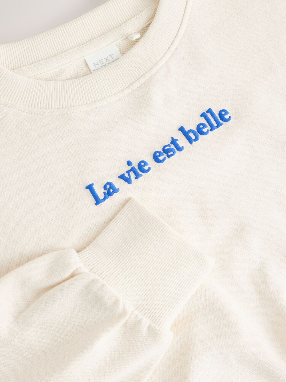 Толстовка и брюки в комплекте для девочки Next E61-409, Кремовый, Синий