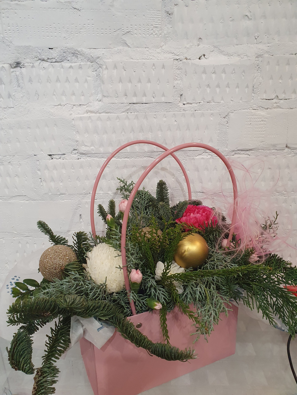 Композиция в сумочке "Нежный аромат праздника "