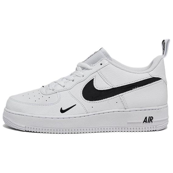 Nike Air FORCE 1 Дикий Детские Скейтбординги Низкие Белый Черный Унисекс