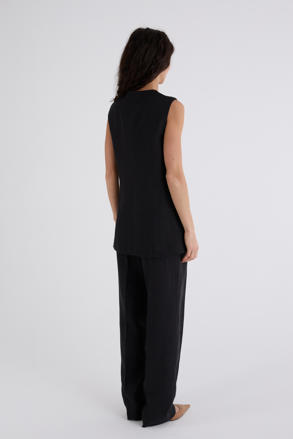 Жилет Анаис удлинённый изо льна 100%