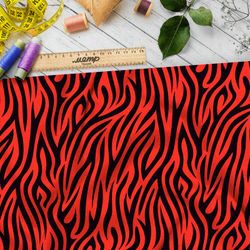 Ткань оксфорд 600 чёрно-красный тигр