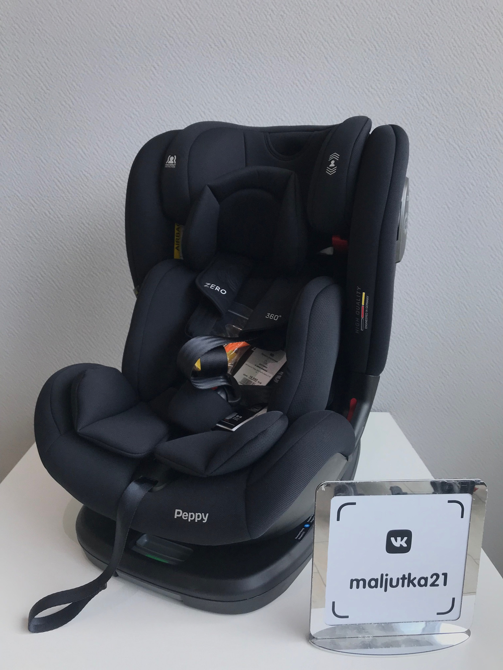 Автокресло Peppy Zero Isofix (black) 0-36 кг.