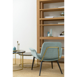 Лаунж-кресло hilde, шенилл, светло-бирюзовое