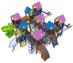 Игровой комплекс 070541.21 для детей 6-12 лет для уличной площадки