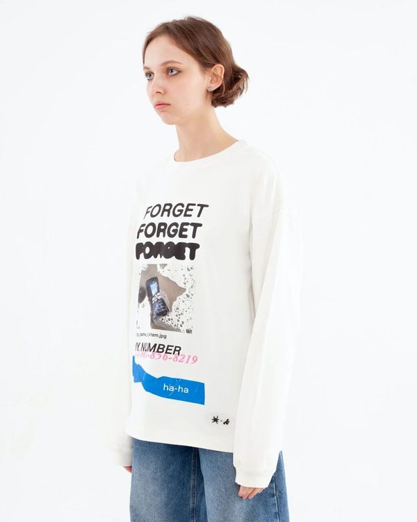 Лонгслив Artem x Kuzma Forget forget forget молочный - фото 8
