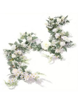 Цветы искусственные для декора белые розы 15001