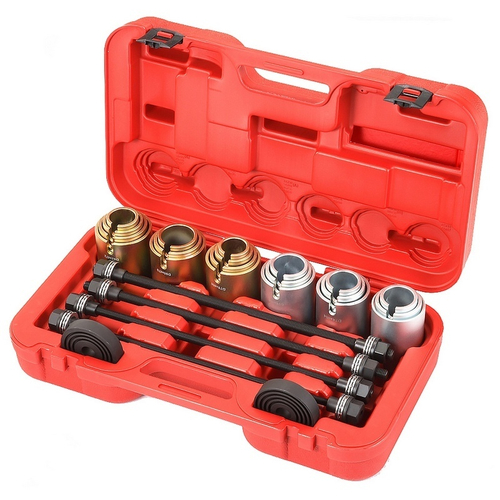 МАСТАК (110-20026C) Набор оправок для монтажа и демонтажа сайлентблоков, кейс, 26 предметов