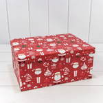 Коробка 34 х 26 х 15.3 см Набор 10 шт "Новый год" (Красный)