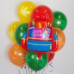 Шар (12''/30 см) Хрустальные листья, Ассорти, кристалл, 5 ст, 25 шт.