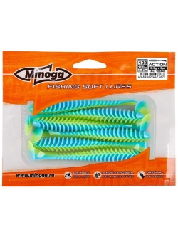 Силиконовая приманка ACTION 4,0"(6шт) 100мм, цвет 103