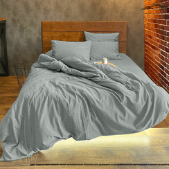 Вареный (стираный) хлопок, цв.Серый меланж | ш.250 см | 145 г/м² | хлопок-100%