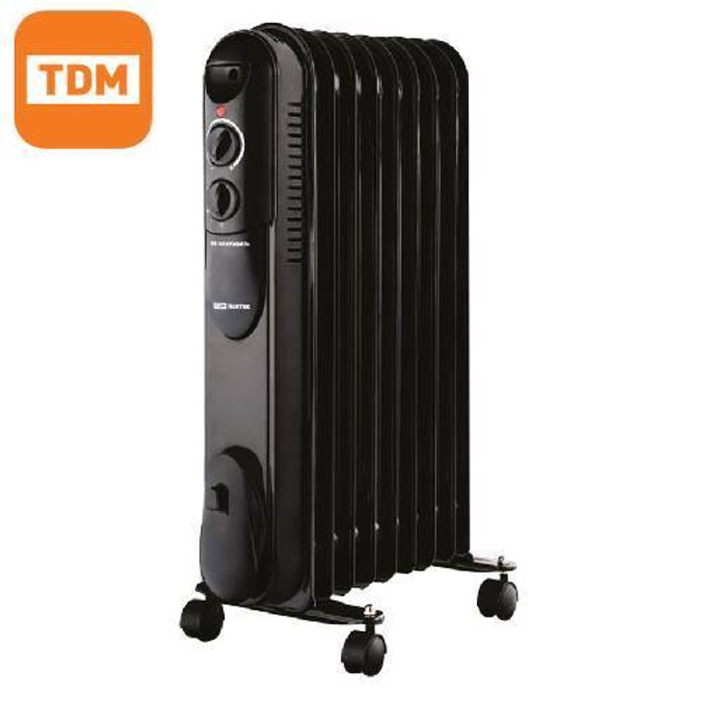 Масляный обогреватель без вентилятора 9 секций 2кВт (черный) TDM SQ2501-0905
