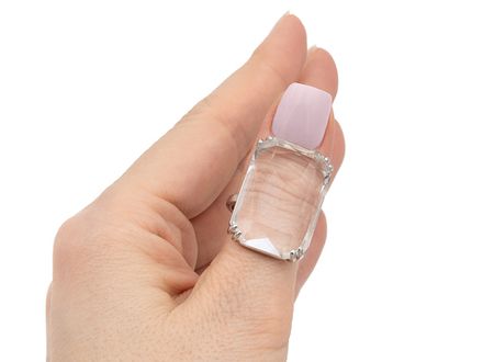 Перстень прямоугольный Crystal, 27мм
