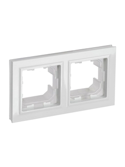 Рамка 2-м IP44 BRITE РУ-2-БрБ-44 бел. IEK BR-M22-44-K01