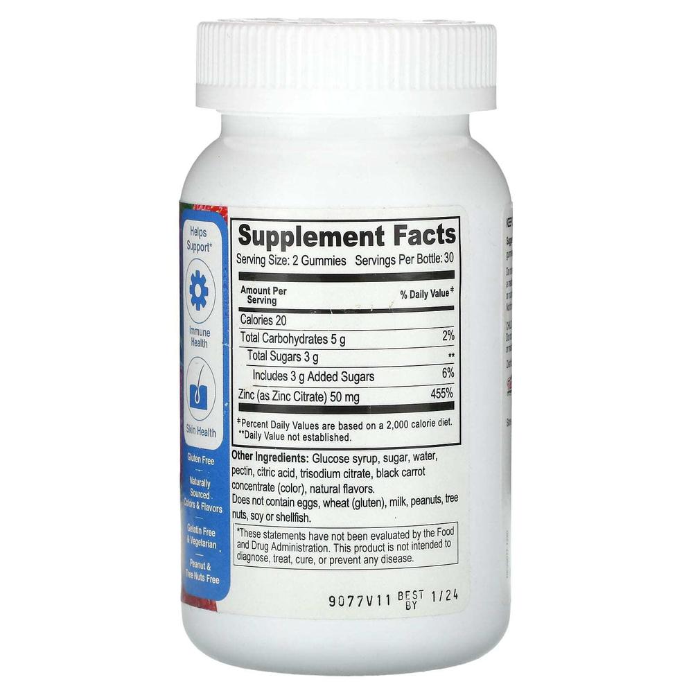 Doctor's Finest, Жевательные мармеладки с цинком, ягодные, 60 жевательных мармеладок (25 мг в каждой жевательной мармеладке)