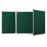 Доска меловая магнитная 100*170/340см, Boardsys, 3 элемента, 5 рабочих поверхностей, зеленая