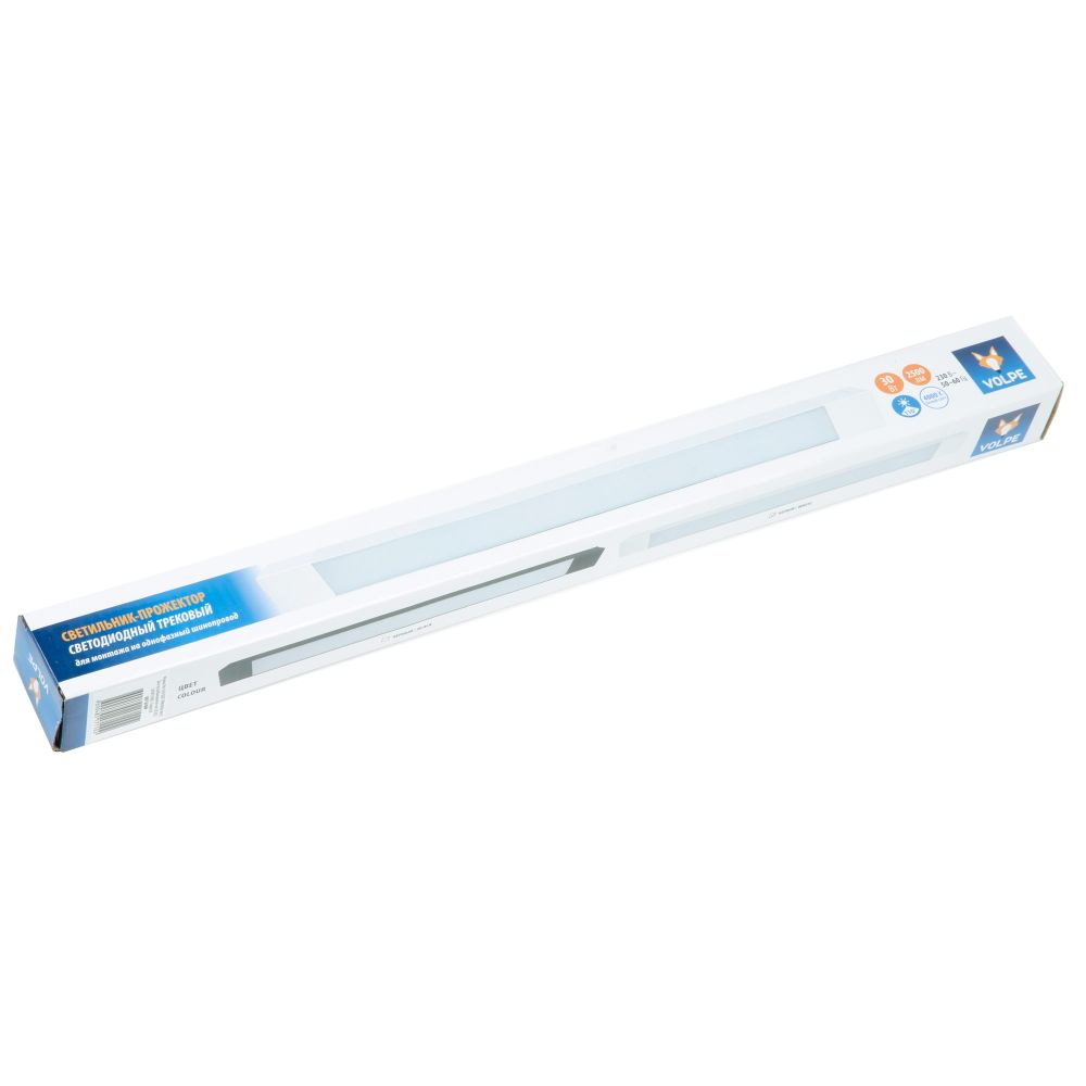 ULB-Q281 30W-4000K WHITE Светильник-прожектор светодиодный трековый. Линейный. 2500 Лм. Белый свет 4000К. Корпус белый. ТМ Volpe