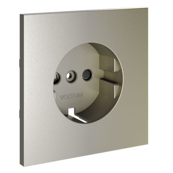 Накладка для розетки с заземлением и защитными шторками, S70 (шелк)