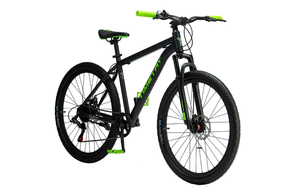 Велосипед 27,5" TIMETRY TT322  7 ск. черный зеленый