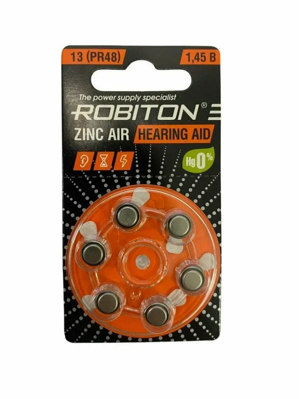 Слуховая батарейка ZA-13 Robiton