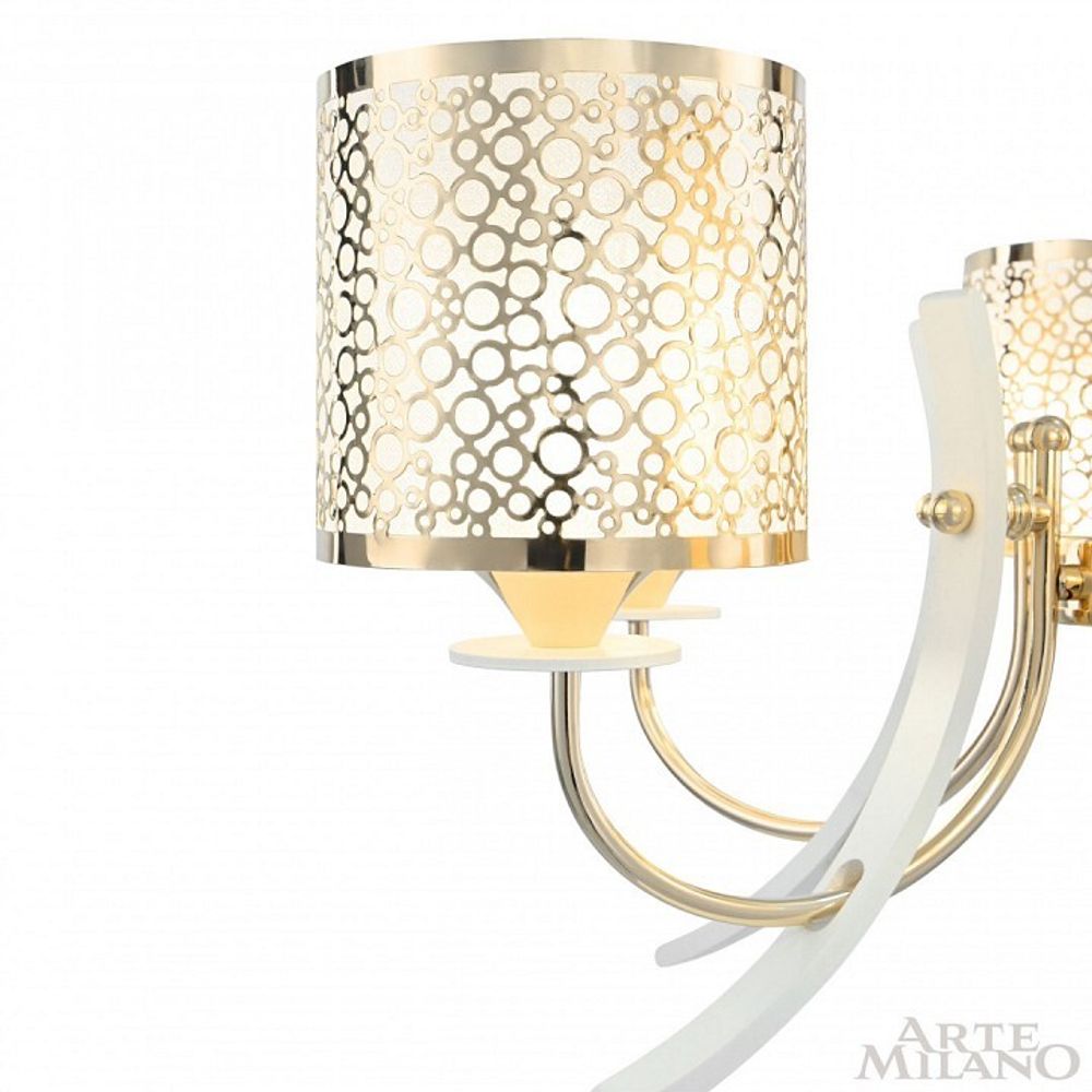 Подвесная люстра Arte Milano Florentia-6067 306067/5 Wh/Gd