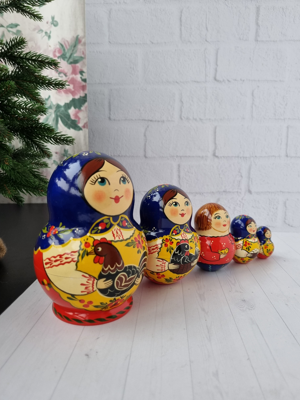 Матрёшка "С курочкой" традиция 5м 15см пузатая