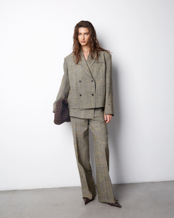 Баска-юбка из шелка и вискозы Боттега Венета желтый/синий