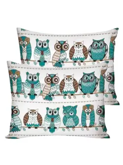 Постельное белье Полисатин Мечта "Owl" семейное Наволочка 50х70 см 2 шт Простынь на резинке 160x200 см Пододеяльник 145x215 см 2шт