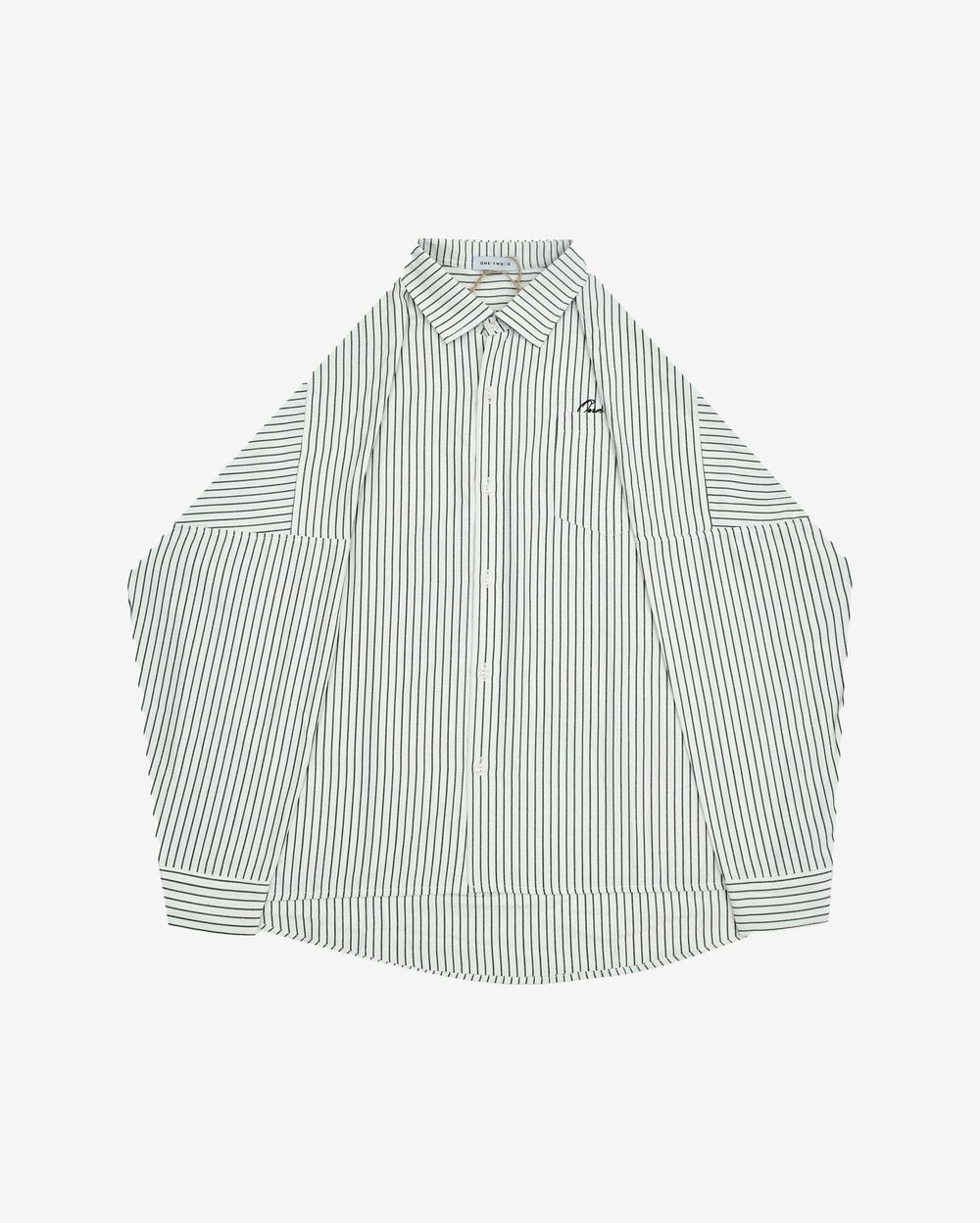 Рубашка One Two Oversized Striped Shirt White