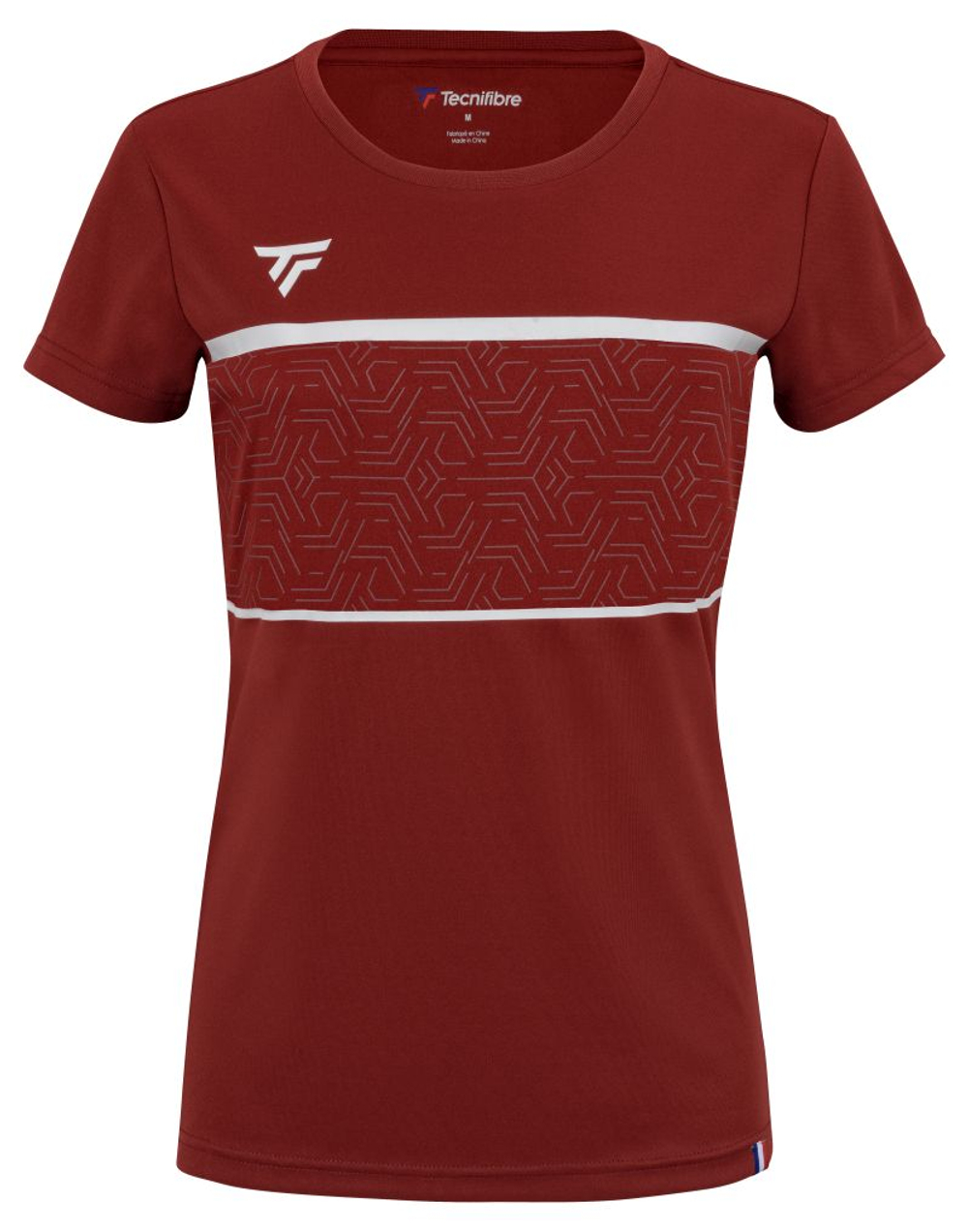 Женская теннисная футболка Tecnifibre Team Tech - cardinal