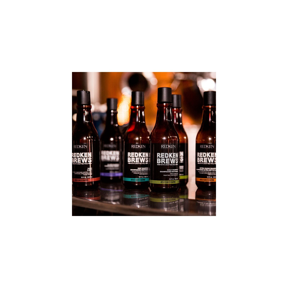 Redken Brews - стимулирующий мятный шампунь для волос и кожи головы /   300  ml  / GTIN 884486336903