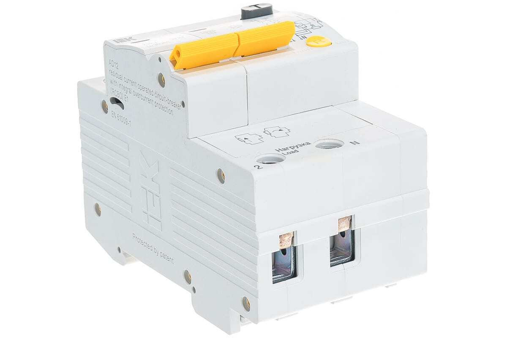 Дифференциальный автоматический выключатель АД12 2Р 16А 30мА IEK