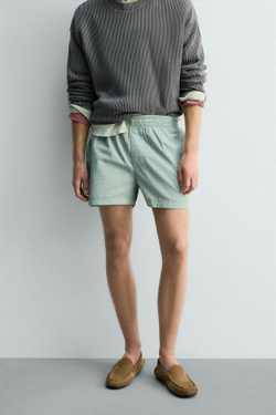 ZARA НАБОР ИЗ ДВУХ КОМБИНИРОВАННЫХ ТРУСОВ-БОКСЕРОВ ИЗ ПОПЛИНА, РАЗНОЦВЕТНЫЙ