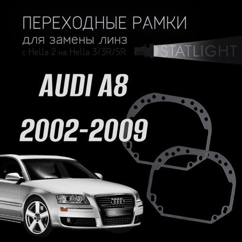 Переходные рамки для замены линз в фарах Audi A8 (D3) 2002-2009