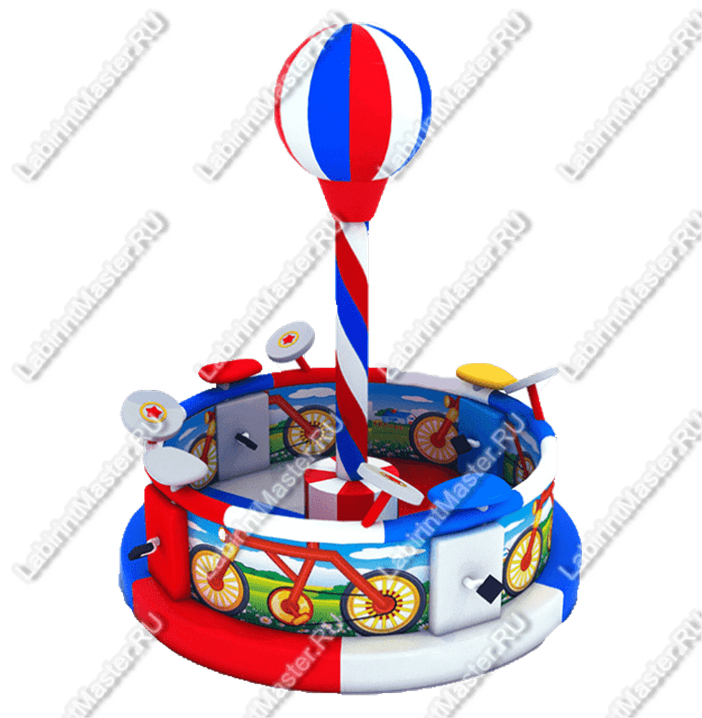 Электрическая карусель детская 4KIDS "Скоростной велотрек"