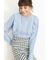 Qadın Fırfırlı yumşaq köynək mavi 1020W1007