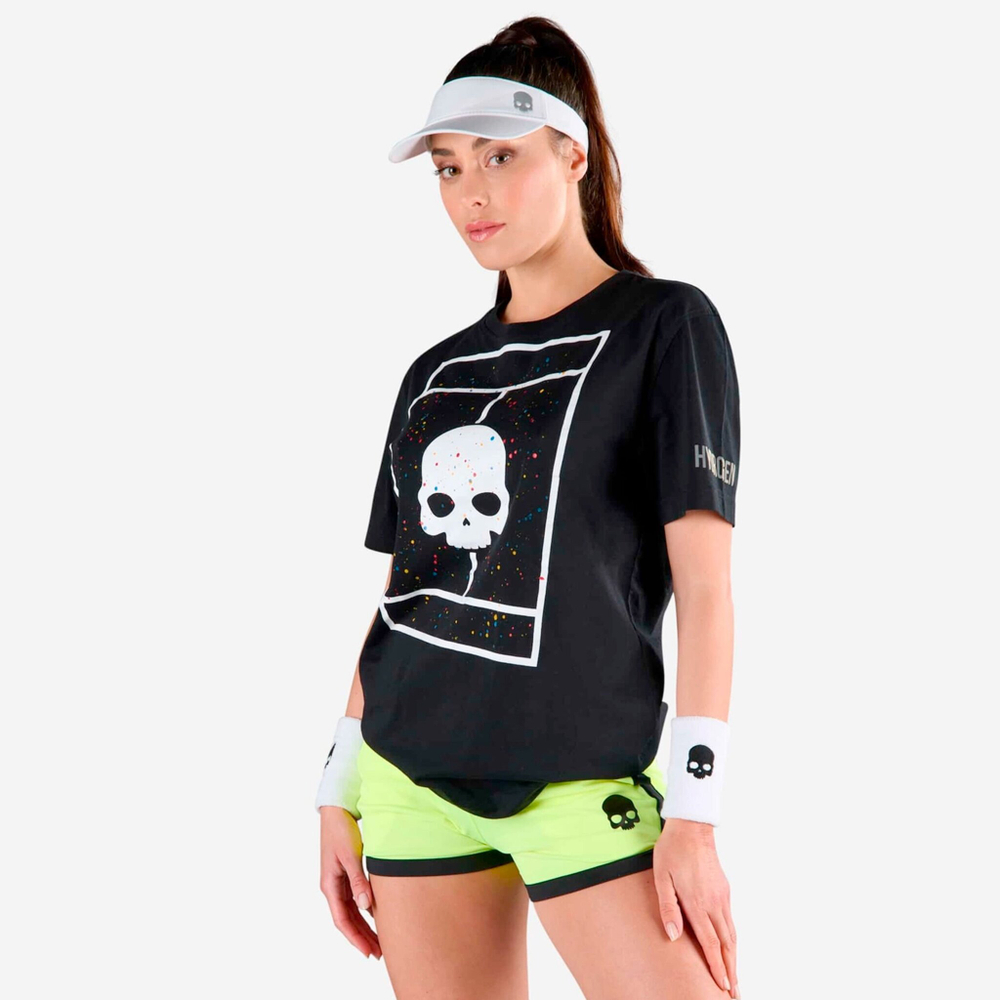 Мужское теннисное поло Hydrogen Court T-Shirt - Black, Multicoloured