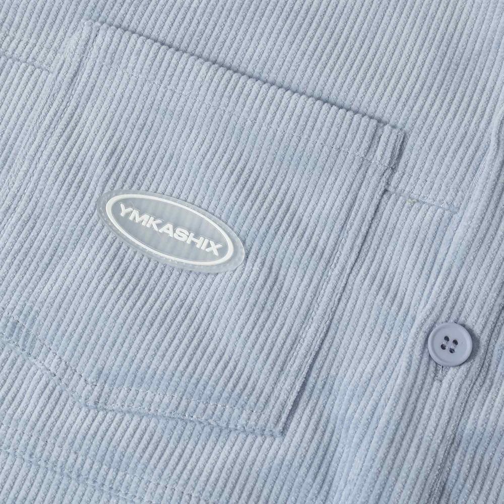 Купить Рубашка Ymkashix Velvet Button голубая Рубашка Ymkashix Velvet Button голубая