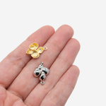 Подвеска-коннектор "Цветок" 15*13мм, латунь, позолота