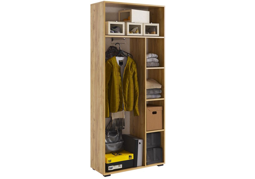 Шкаф Бери 80 дуб крафт золотой / графит