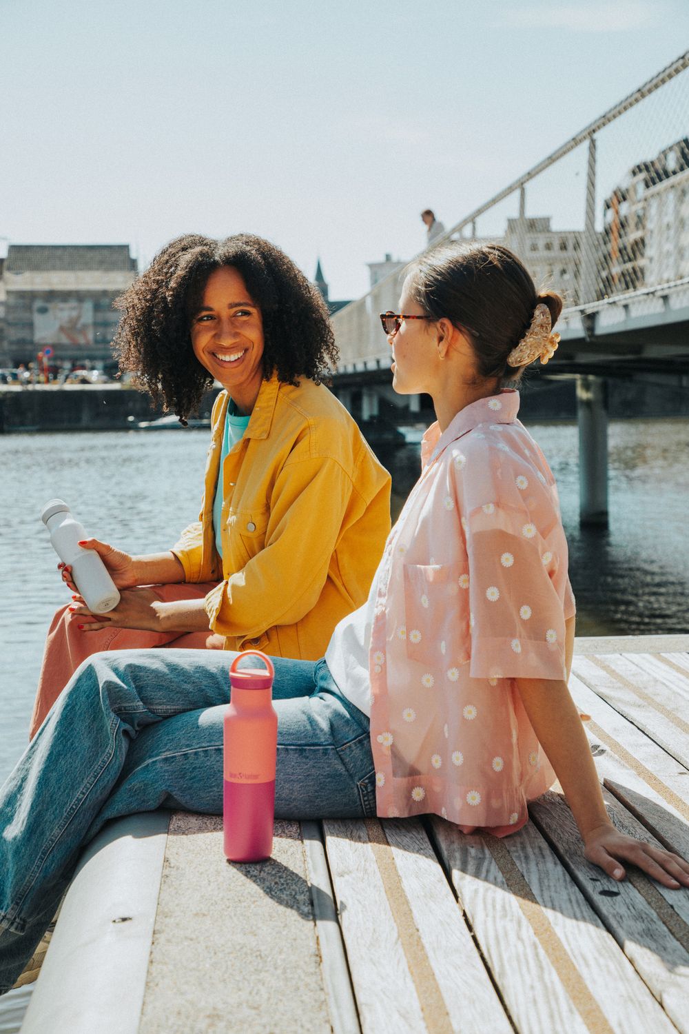 Термобутылка Klean Kanteen Rise Vac Classic Arch Loop 12oz (355 мл) Pink Lemonade