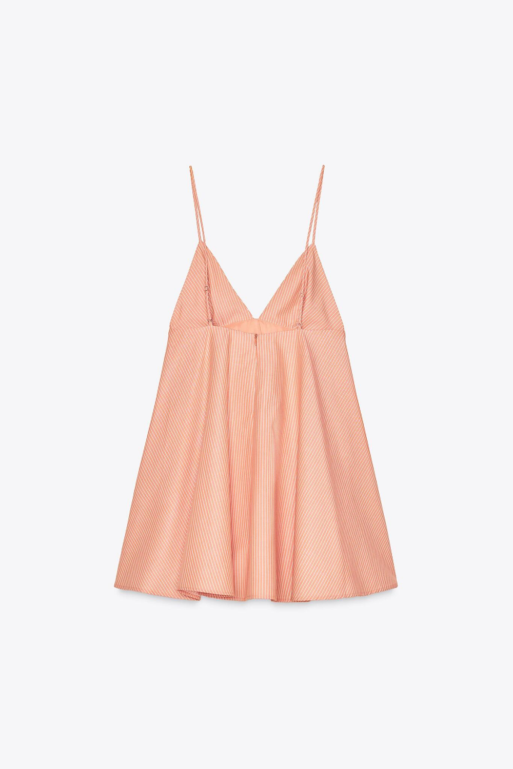 ZARA КОРОТКОЕ ПЛАТЬЕ НА БРЕТЕЛЯХ, ОРАНЖЕВЫЙ