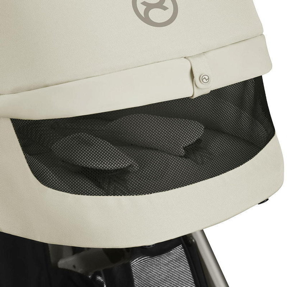 Коляска Cybex Talos S Lux TPE complete Aton B2 Dynamic Red Base One 4 в 1 Seashell Beige с дождевиками